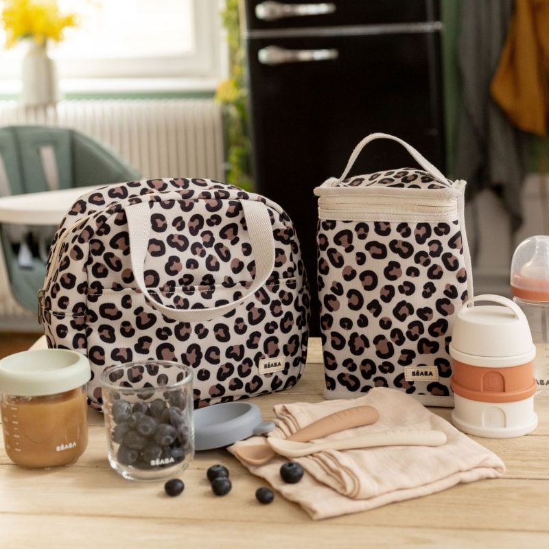 Sac repas isotherme Léopard clay Béaba Ambiance 4