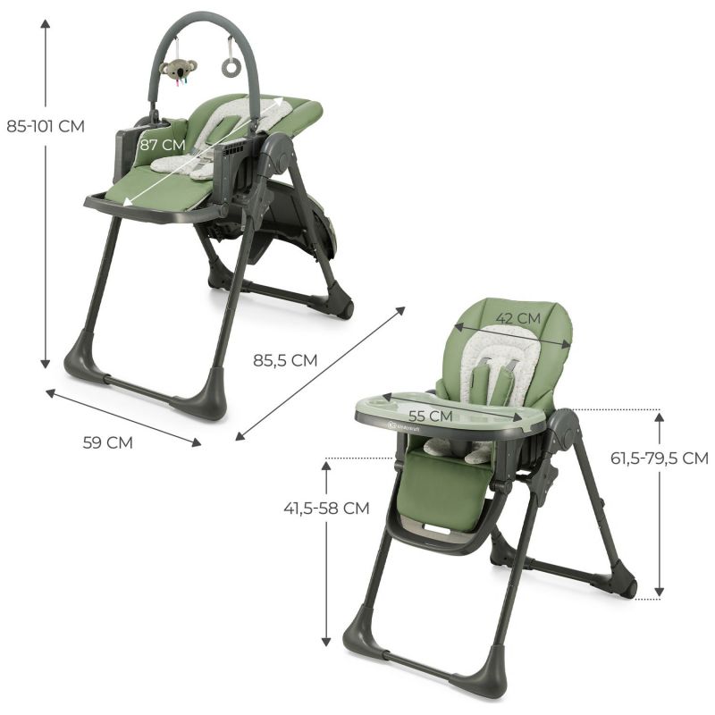Chaise haute 2 en 1 Tummie Green Kinderkraft Produit 9