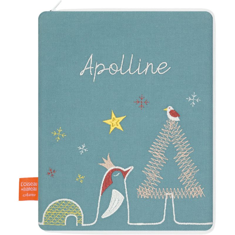 Protège carnet de santé pingouin océan (personnalisable) L'oiseau bateau