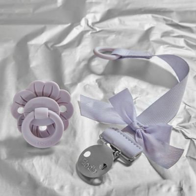 Sucette symétrique en silicone Binky Bloom Lavender Love (3 mois et +)