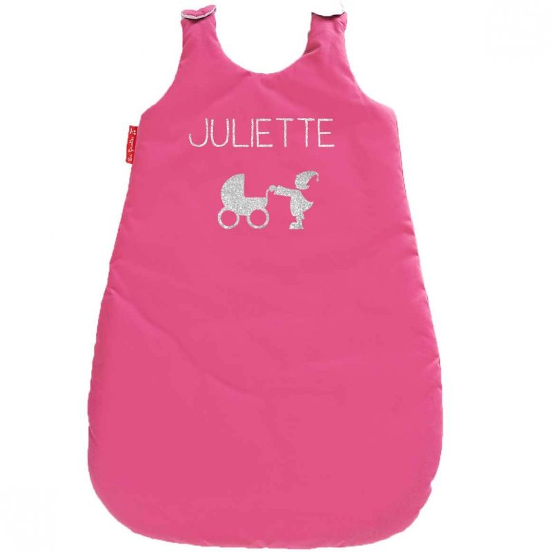 Gigoteuse hiver Rose vif personnalisable (90 cm) Les Griottes