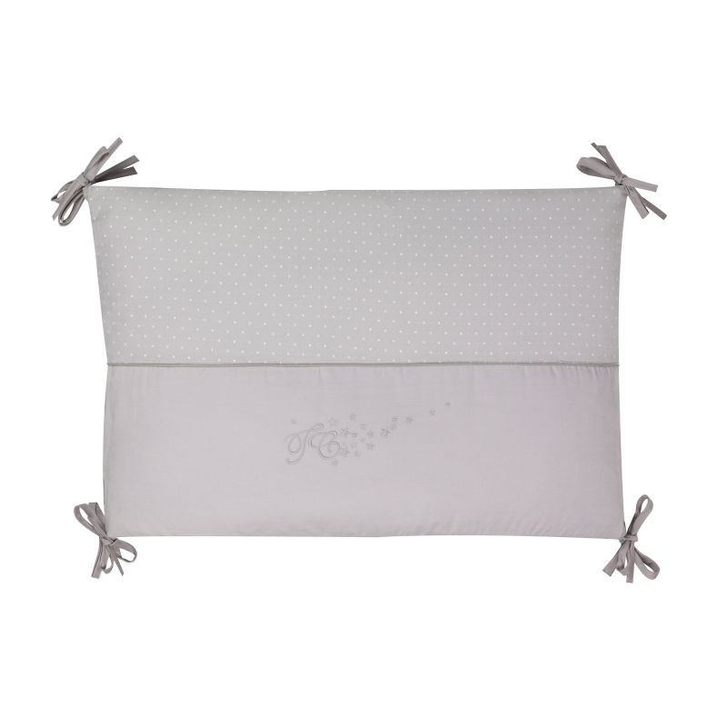 Tour de lit gris réglable Pluie d'étoile (pour lits 60x120 et 70x140cm) Tartine et Chocolat