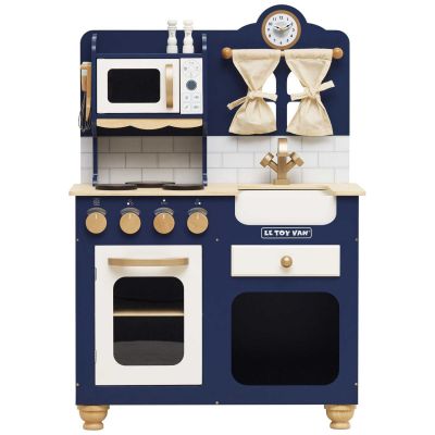Cuisine bleue Oxford en bois FSC