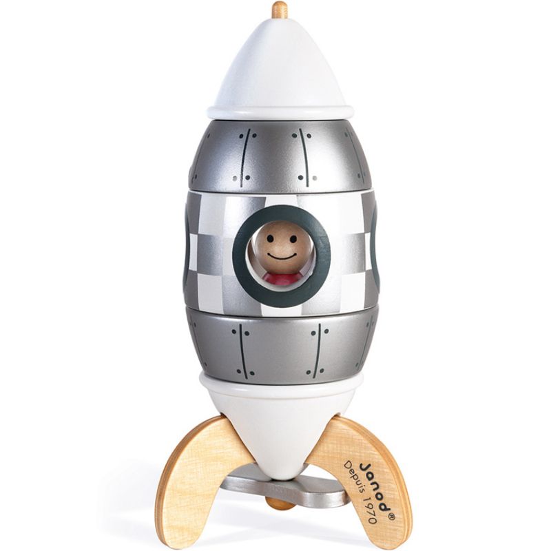 Fusée magnétique argentée (16 cm) Janod