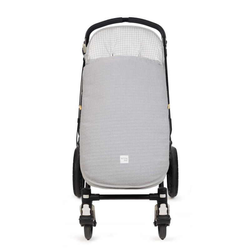 Chancelière pour poussette hiver I love vichy gris (0-24 mois) Walking Mum