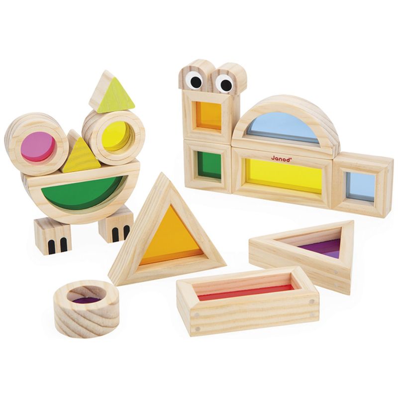 Jeu sensoriel Blocs translucides (18 pièces) Janod Produit 1