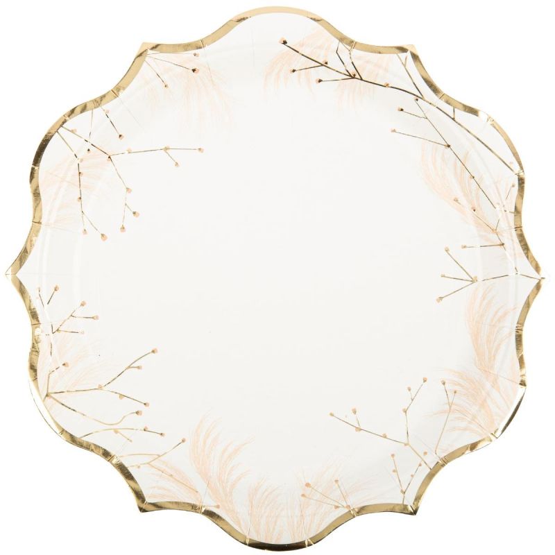 Lot de 8 assiettes en carton Fleurs des Champs Arty Fêtes Factory