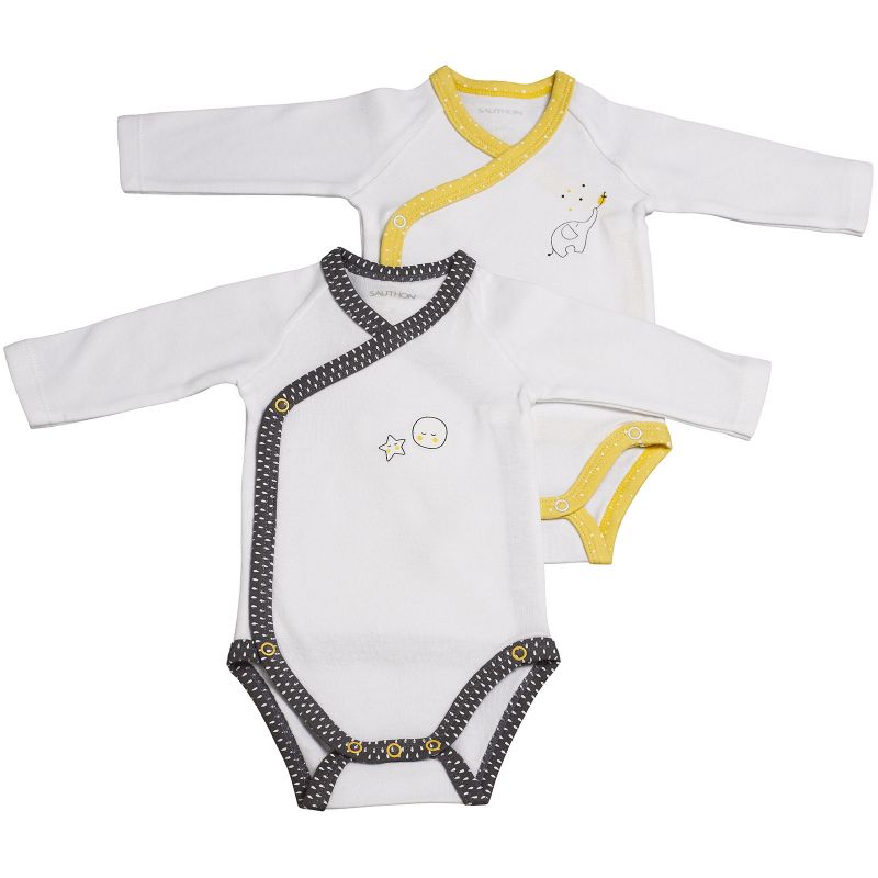 Lot de 2 bodies croisés manches longues Babyfan (Naissance : 50 cm) Sauthon