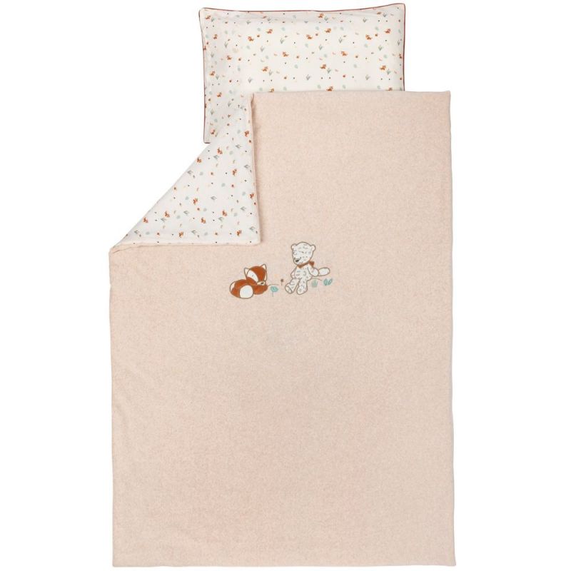 Housse de couette + taie d'oreiller Boris et Jungo (100 x 140 cm) Nattou