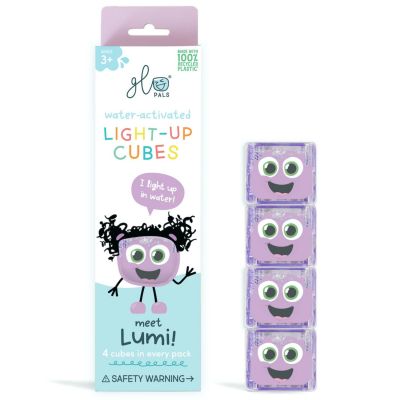 4 cubes lumineux Lila violet  par Glo Pals