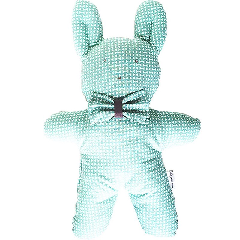 Doudou lapin vert d'eau Le petit rien