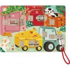 Planche à cadenas en bois La Ferme - Janod 