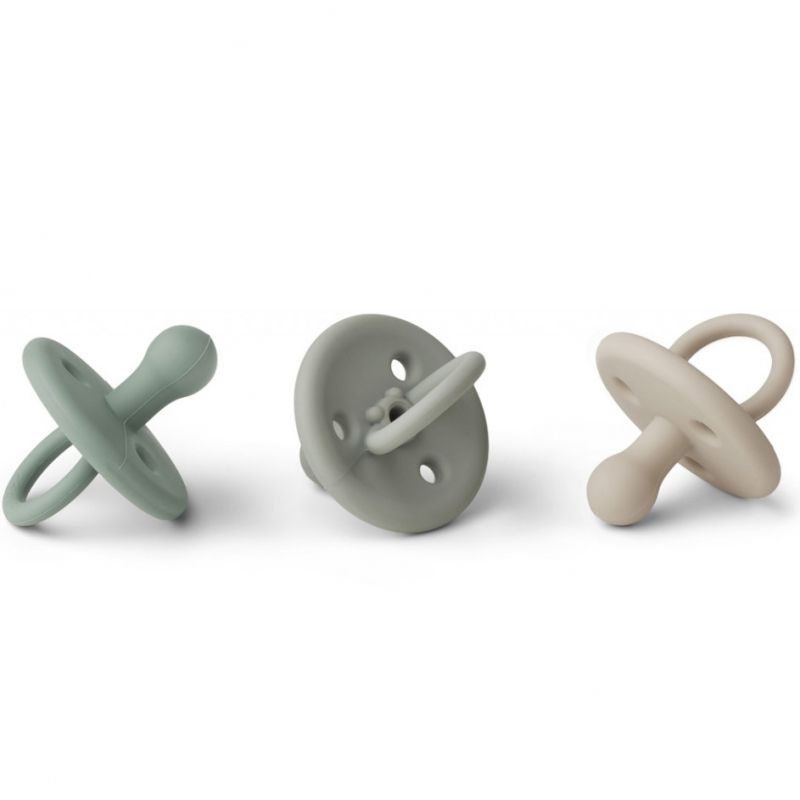 Lot de 3 sucettes en silicone Paula Peppermint multi mix (0-6 mois) Liewood