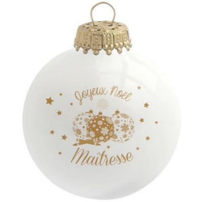 Boule de Noël Joyeux Noël Maîtresse Baubels