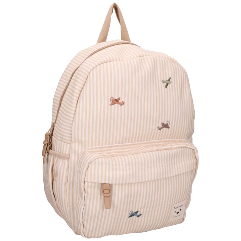 Sac à dos enfant Nostalgia Rayures avions beige (36 cm) Kidzroom Produit 1