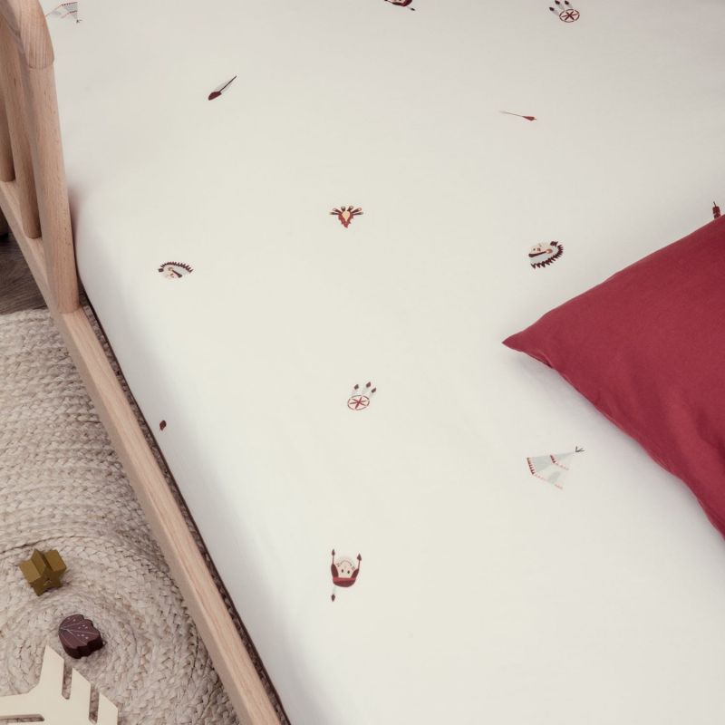 Drap housse en coton bio Petit Plume (70 x 140 cm) Kadolis Ambiance 7