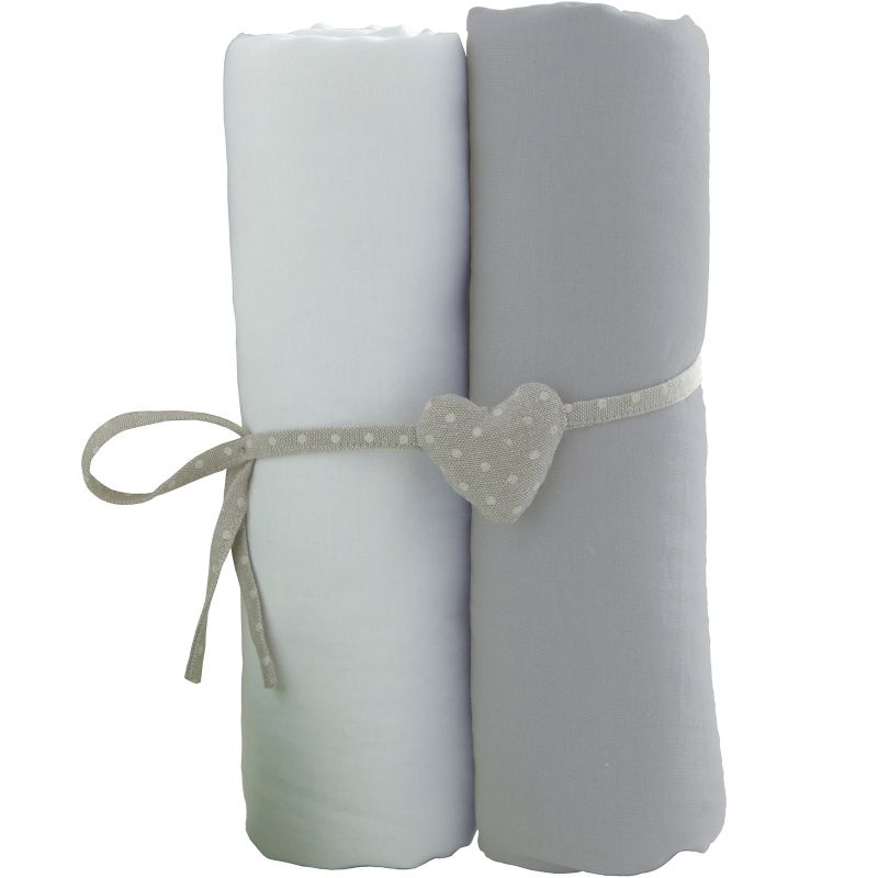 Lot de 2 draps housses berceau cododo en coton bio (83 x 50 cm) Babycalin