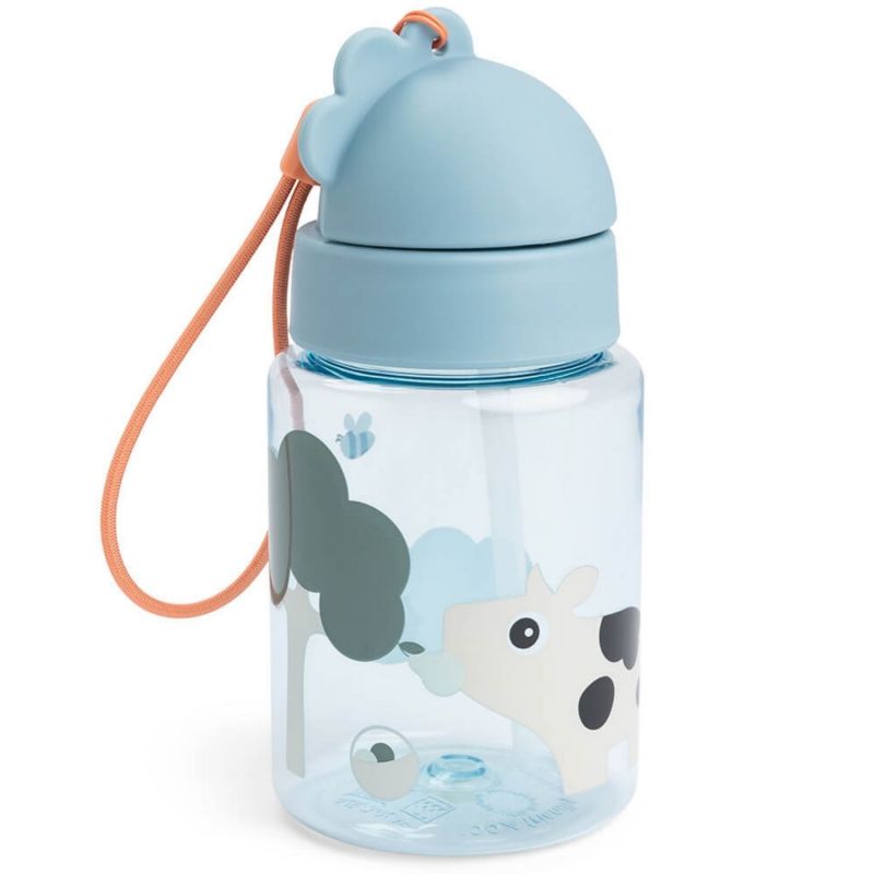 Gourde à paille Tiny farm Bleu (280 ml) Done by Deer Produit 1