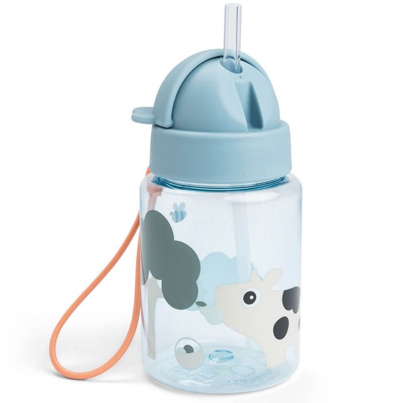 Gourde à paille Tiny farm Bleu (280 ml) Done by Deer Produit 3