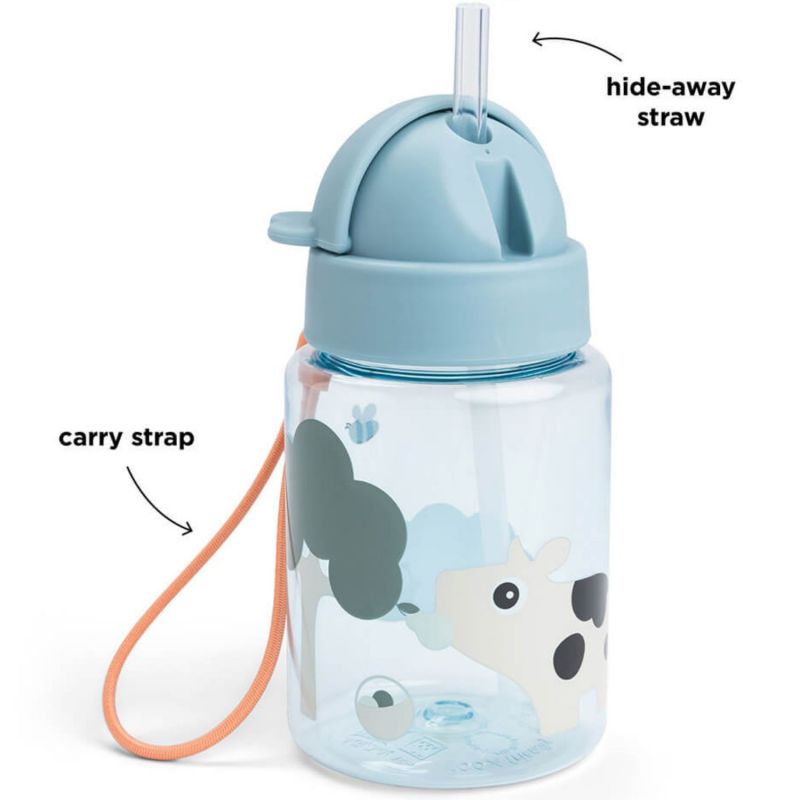 Gourde à paille Tiny farm Bleu (280 ml) Done by Deer Produit 4