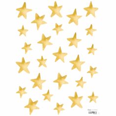 Stickers muraux étoiles dorées Flamingo by Lucie Bellion