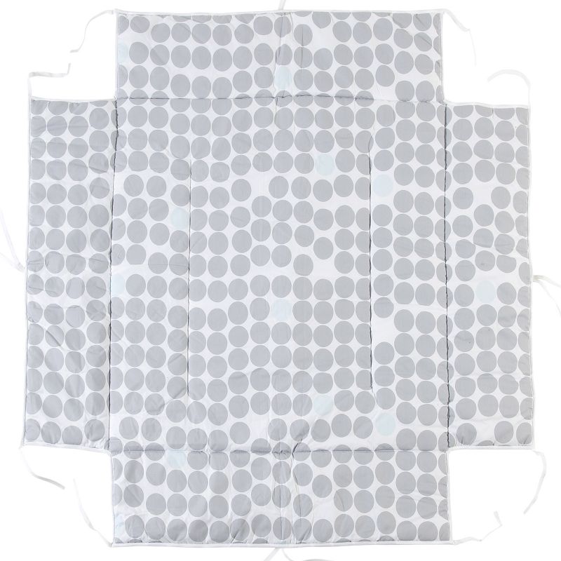 Tour de parc avec tapis molletonné ronds gris Belami Geuther