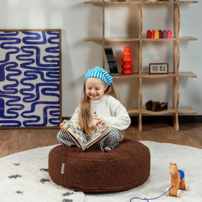 Pouf Ottoman Warm Hazel molletonné