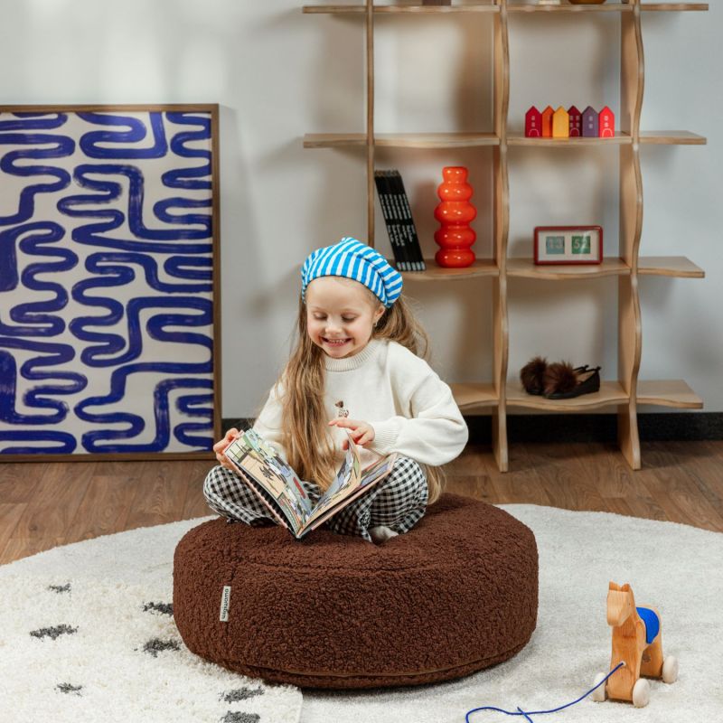 Pouf Ottoman Warm Hazel molletonné Wigiwama Ambiance 2