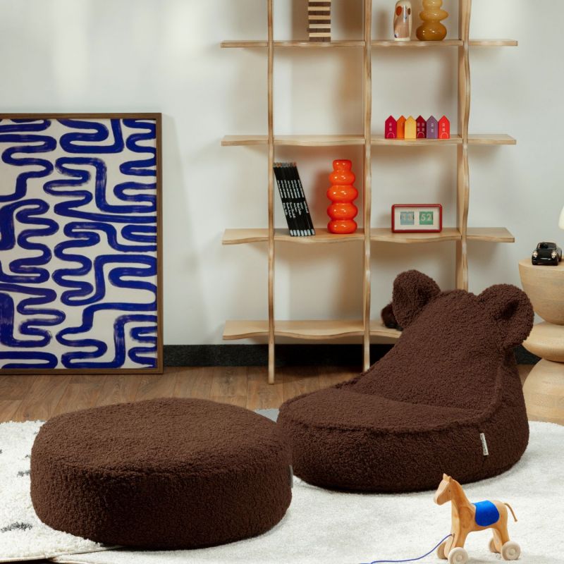 Pouf Ottoman Warm Hazel molletonné Wigiwama Ambiance 4