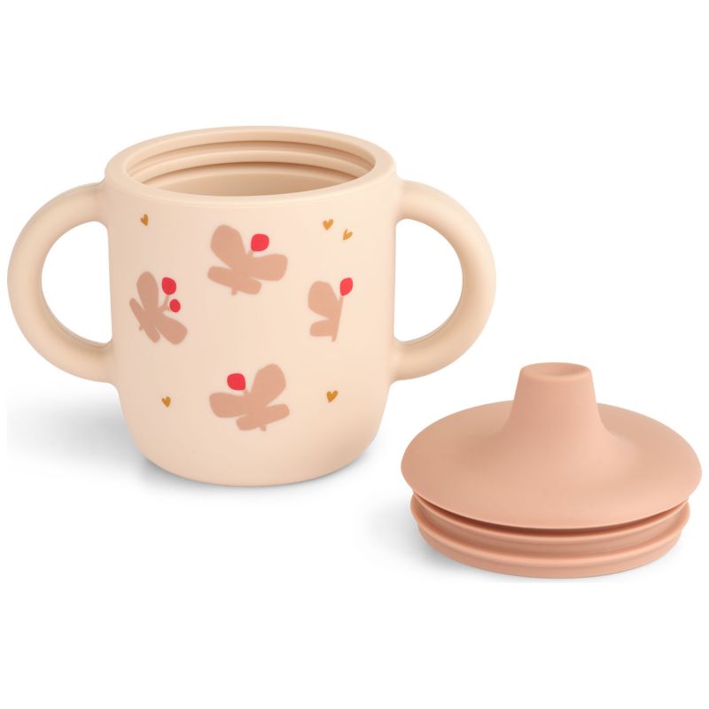 Tasse à bec en silicone Neil Butterfly Apple Blossom Liewood Produit ouvert 2
