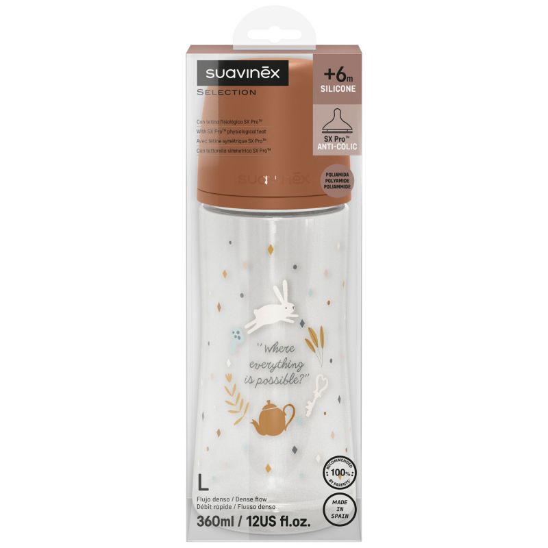 Biberon tétine SXPro L Wonderland Camel (360Ml) Suavinex Packaging 8