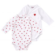 Lot de 2 bodys manches longues Mon petit coeur (3 mois) - BB & Co