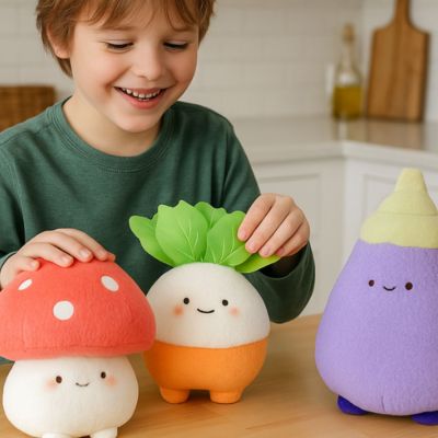 Porte-clé peluche Veggies Radis (15 cm)