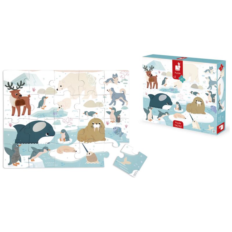 Puzzle tactile Pôles Polaires (20 pièces) Janod Produit 8