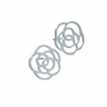 Boucles d'oreilles Rose 14 mm (argent 925°)  par Robbe & Berking