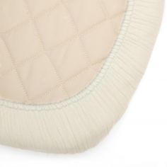 Drap housse pour lit bébé Kimi milk (60 x 120 cm)