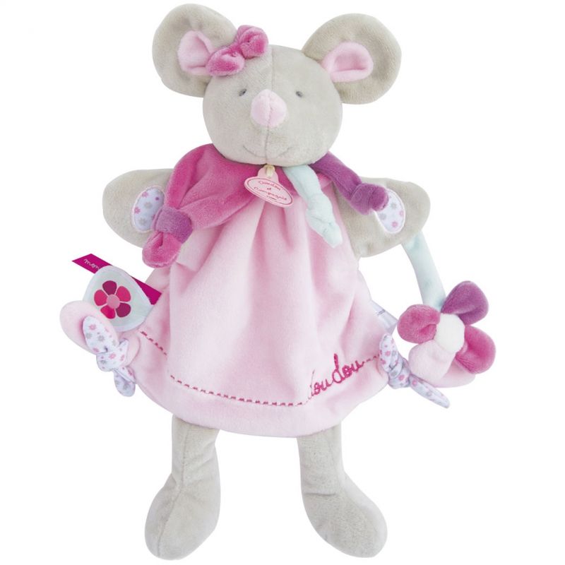 Doudou marionnette Pearly souris (28 cm) Doudou et Compagnie