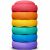 Variation Violet, bleu, vert, jaune, orange, rouge du produit Jeu de motricité Original Mini rainbow classic (6 blocs) de la marque Stapelstein