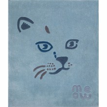 Tapis Meow le chat bleu (110 x 130 cm)  par AFKliving