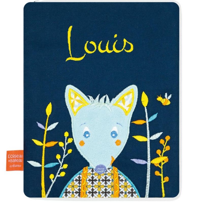 Protège carnet de santé loup (personnalisable) L'oiseau bateau
