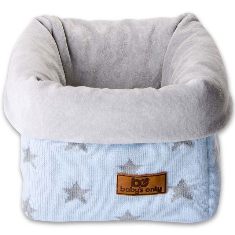 Panier de toilette Star bleu ciel étoiles grises (20 x 20 cm) Baby's Only
