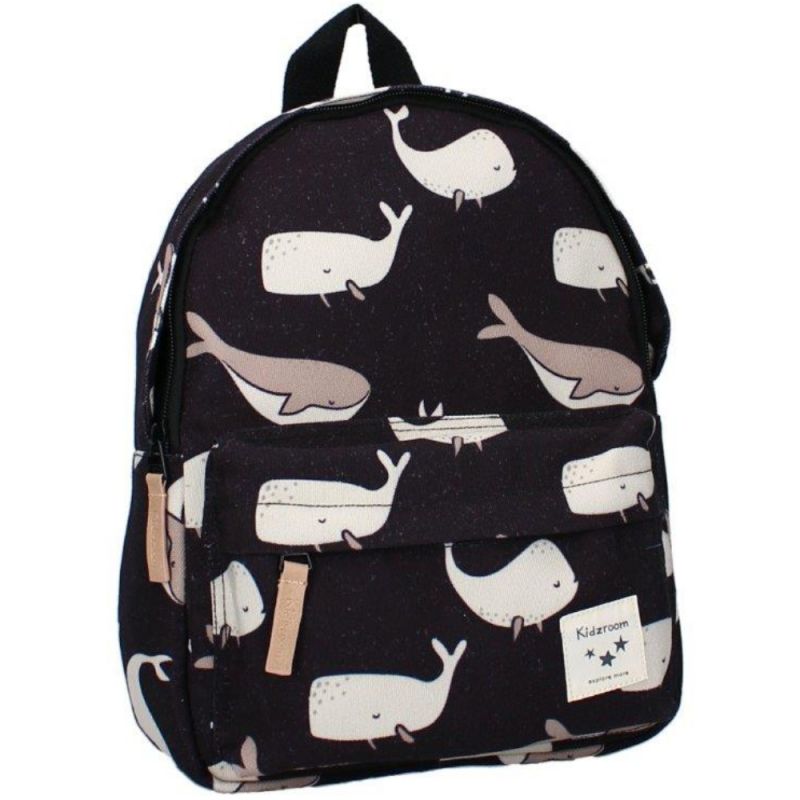 Sac à dos enfant baleines et cachalots noir Kidzroom