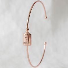 Jonc Mon Petit Poids personnalisable (plaqué or rose) - Mon Petit Poids
