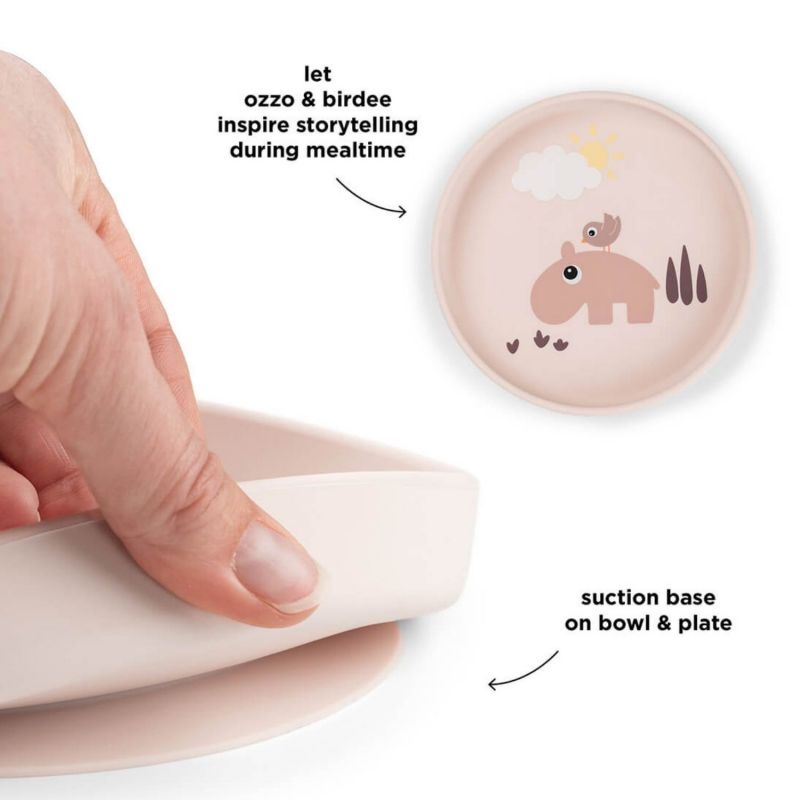 Assiette ventouse en silicone Playground Rose Done by Deer Produit 3