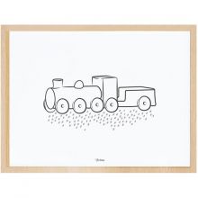 Affiche encadrée la locomotive (30 x 40 cm)  par Lilipinso