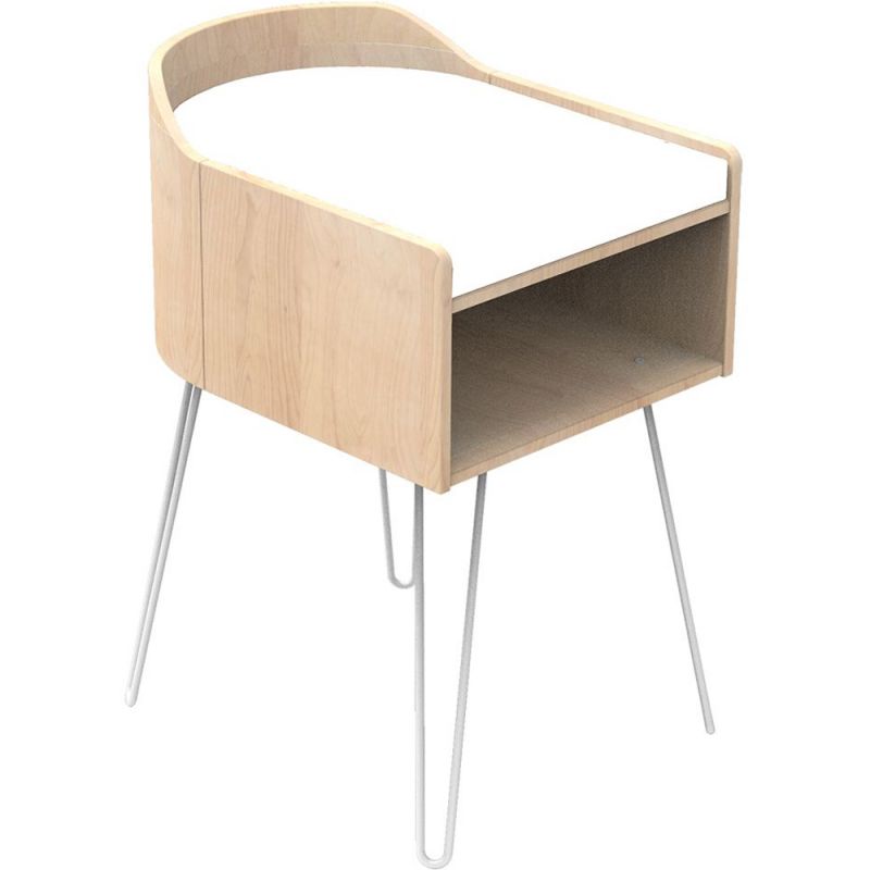 Meuble à langer Galopin bois pieds fil blanc 1 niche Sauthon Original