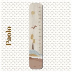 Toise en bois Paysage Dino personnalisable - Charlie et Suzie