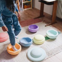 Jeu de motricité Inside rainbow pastel (6 blocs)