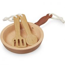 Dînette poêle et spatules de cuisine en bois  par Cam Cam Copenhagen