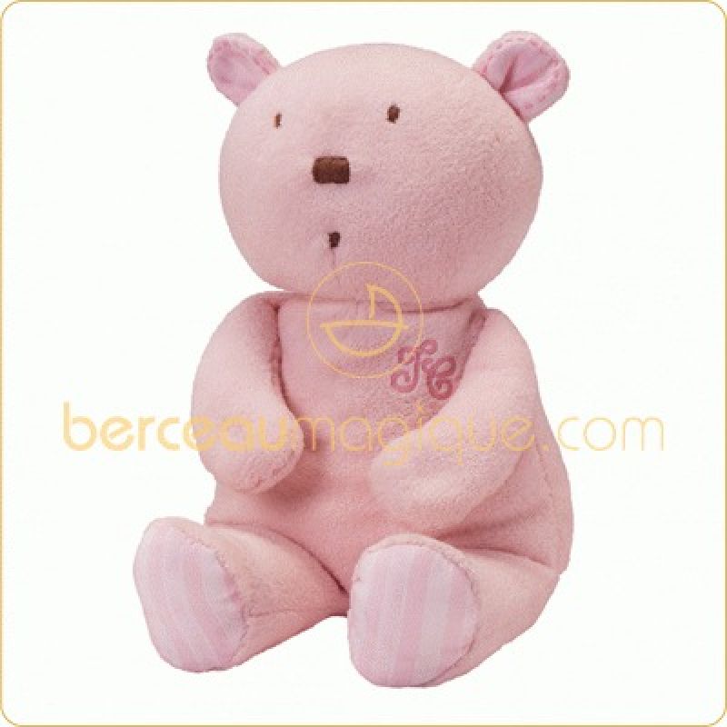 Peluche Gaston l'ourson rose (35 cm) Tartine et Chocolat
